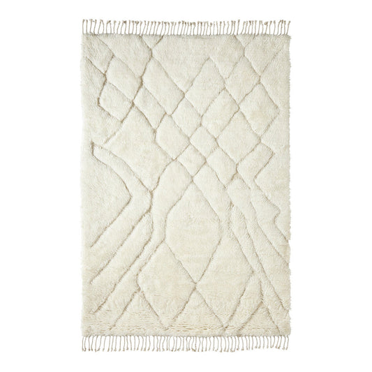 Ashanti Tribal Pattern Berber Wool Shag Rug