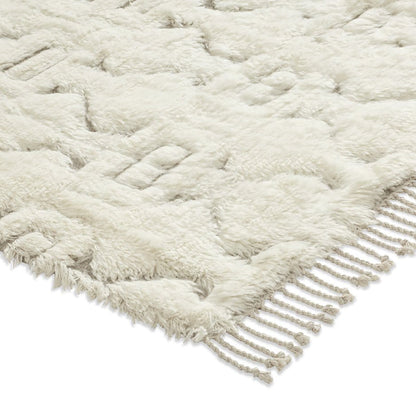 Camilla Tribal Pattern Berber Wool Shag Rug