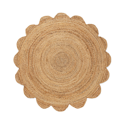 Celeste Scalloped Jute Round Rug