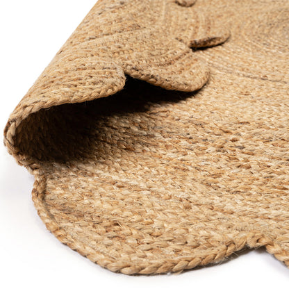 Celeste Scalloped Jute Round Rug