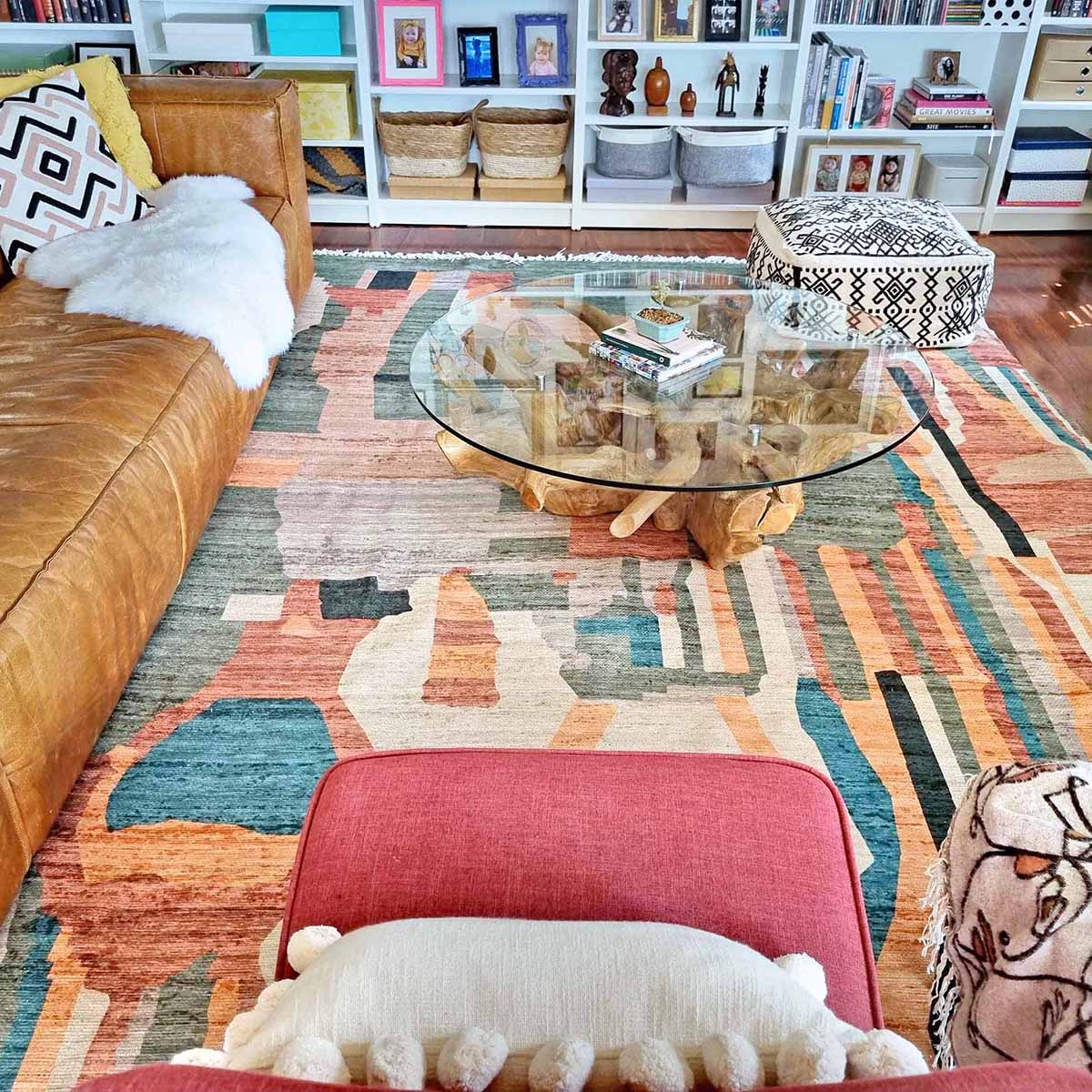 Fern Abstract Tribal PET Rug