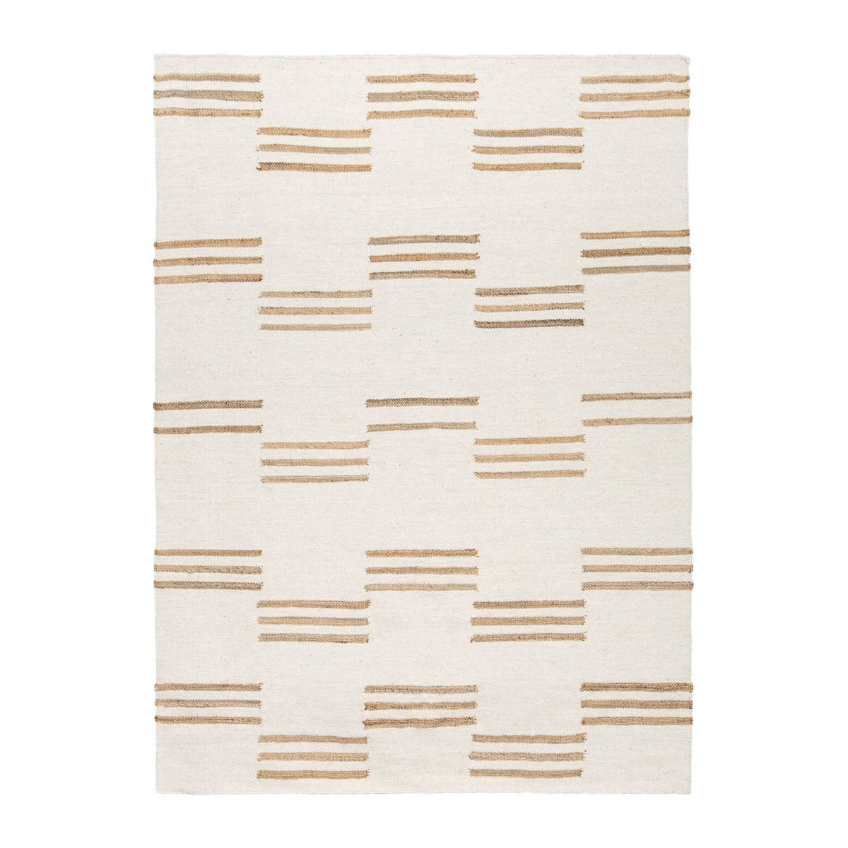 Hendrix Asymmetrical Striped Jute Wool Rug