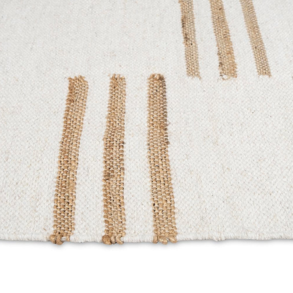 Hendrix Asymmetrical Striped Jute Wool Rug