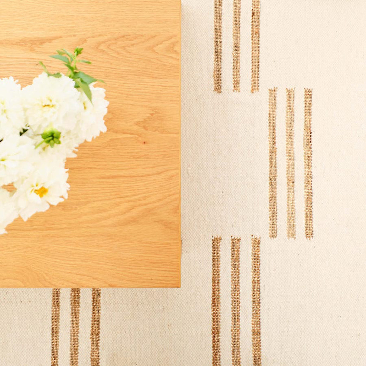 Hendrix Asymmetrical Striped Jute Wool Rug