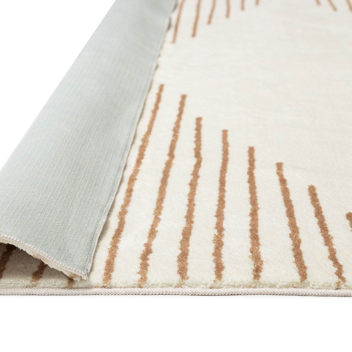 Lyra Diamond Stripe Washable Rug