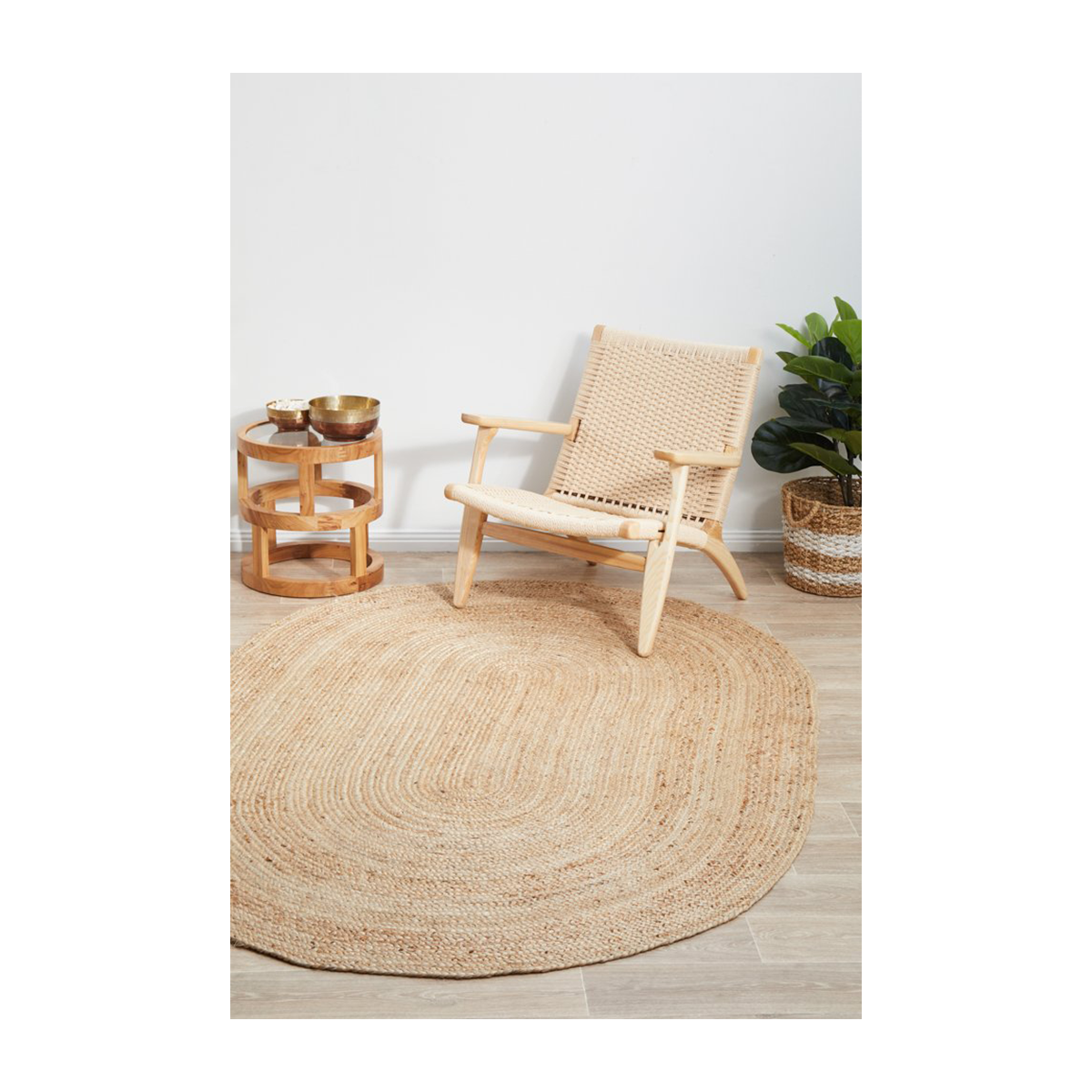 Bondi Oval Rug (Natural)