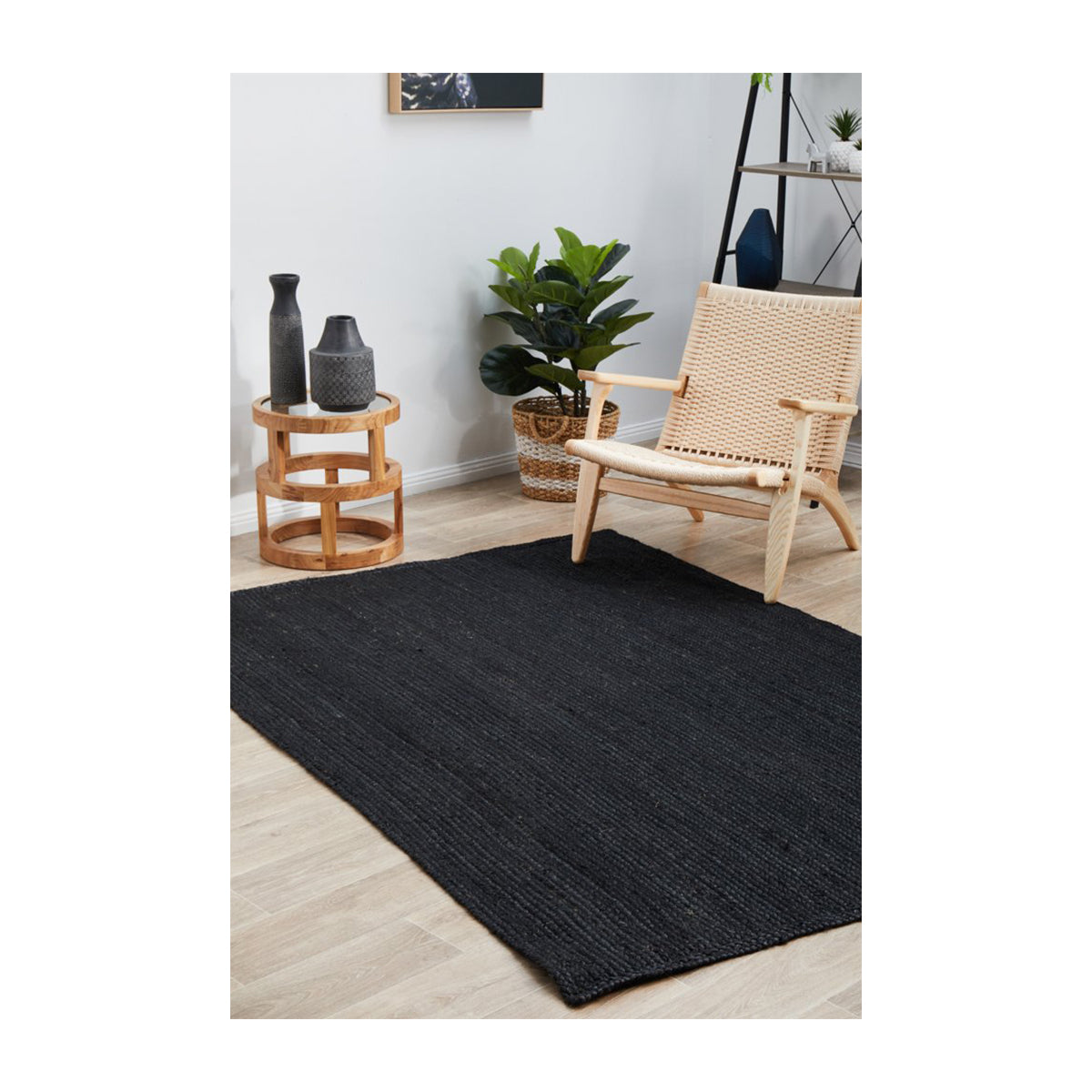 Bondi Rectangle Rug (Black)