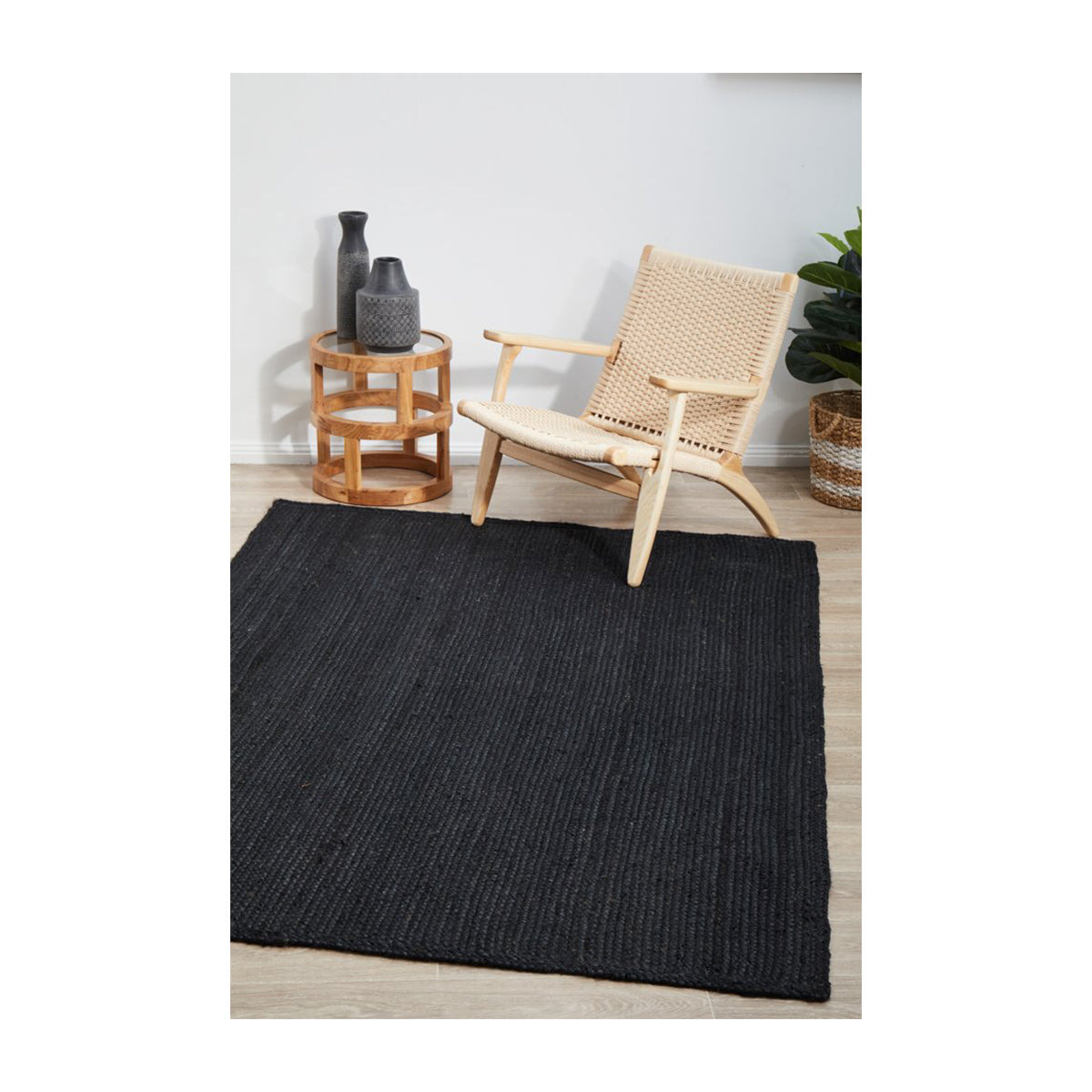 Bondi Rectangle Rug (Black)