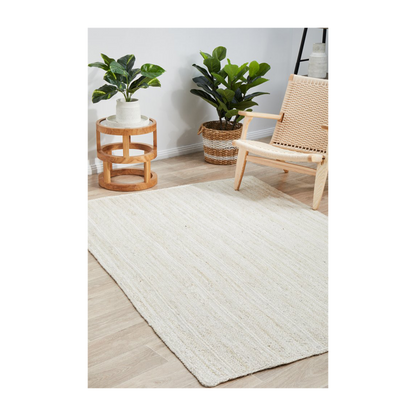 Bondi Rectangle Rug (White)