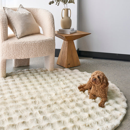 Bubble Washable Round Rug