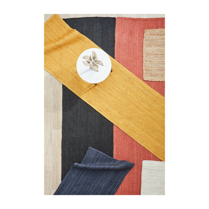 Bondi Rectangle Runner Rug (Black)