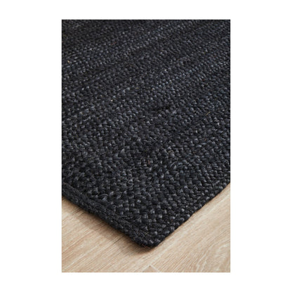 Bondi Rectangle Runner Rug (Black)