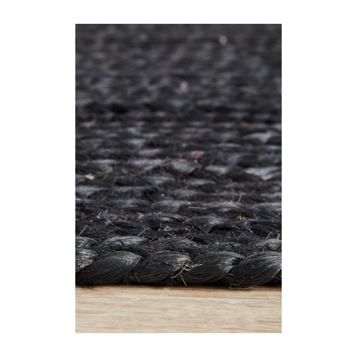 Bondi Rectangle Runner Rug (Black)