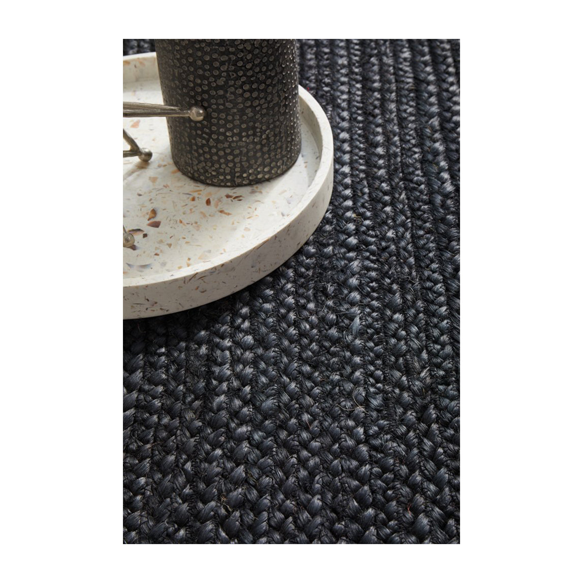 Bondi Rectangle Runner Rug (Black)