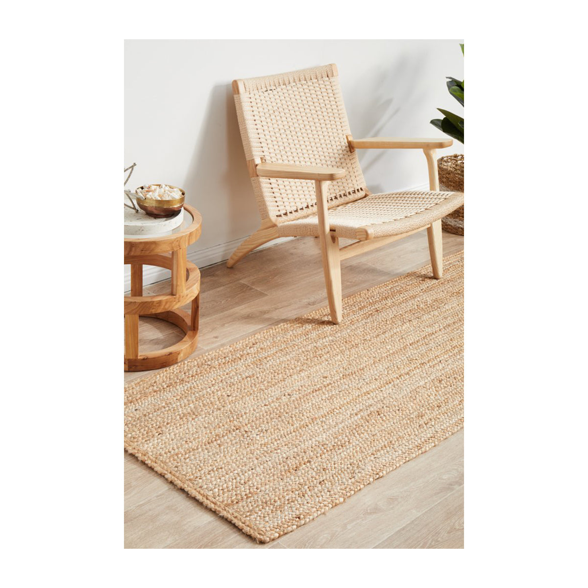 Bondi Rectangle Runner Rug (Natural)