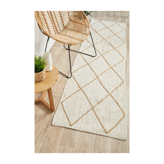 Noosa 222 Runner Rug (White)