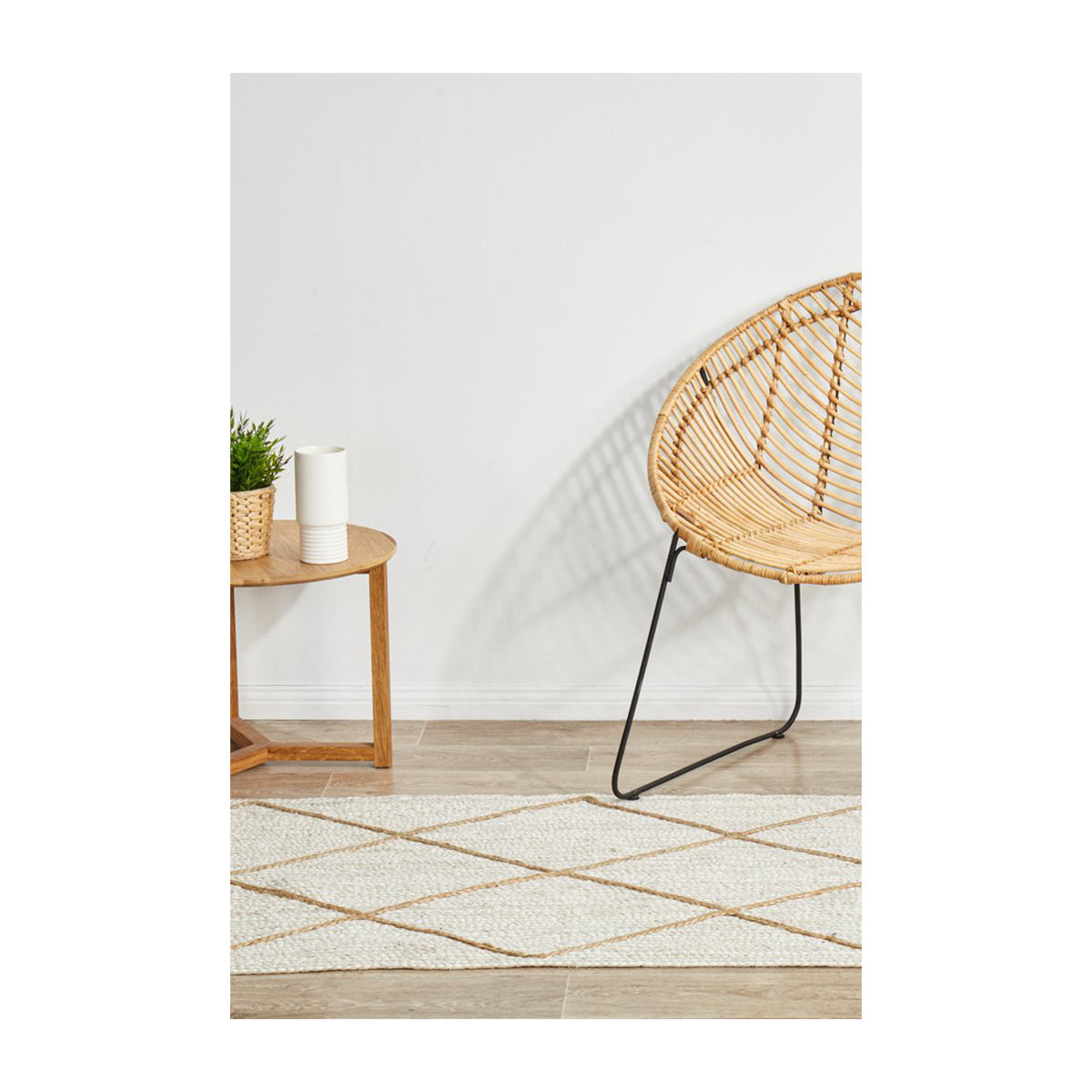 Noosa 222 Runner Rug (White)
