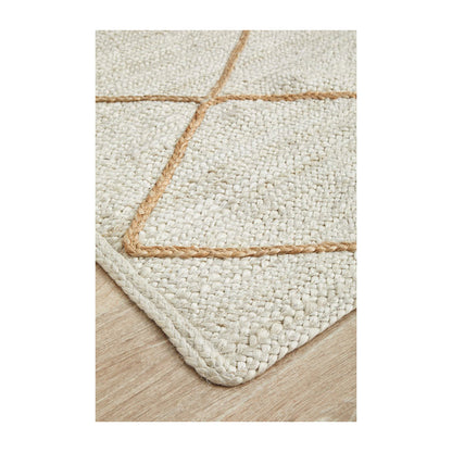 Noosa 222 Runner Rug (White)