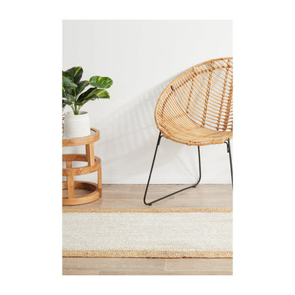 Noosa 333 Runner Rug (White, Natural)