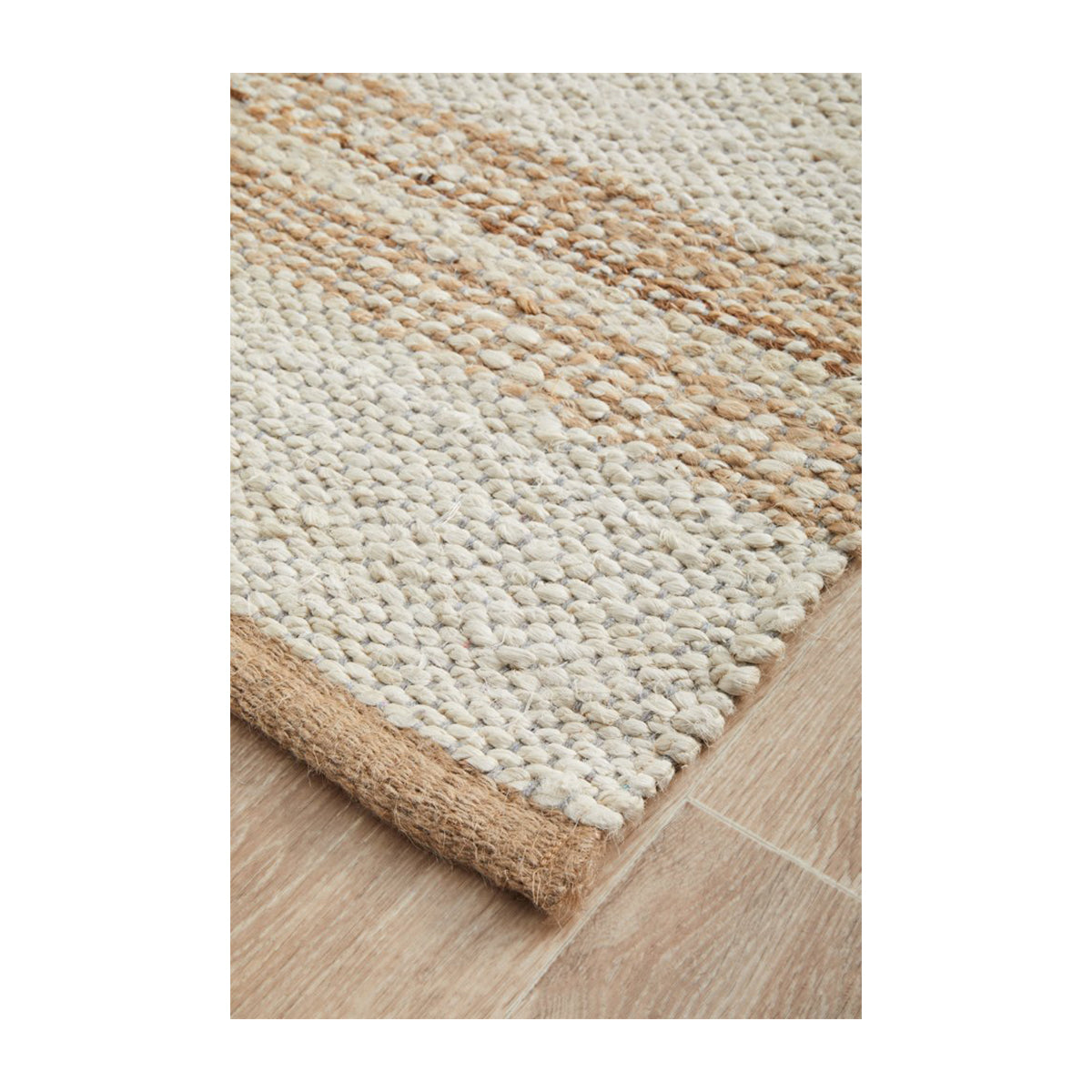Noosa 555 Runner Rug (Natural, White)