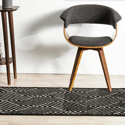 York Runner Rug (Black/Gold)