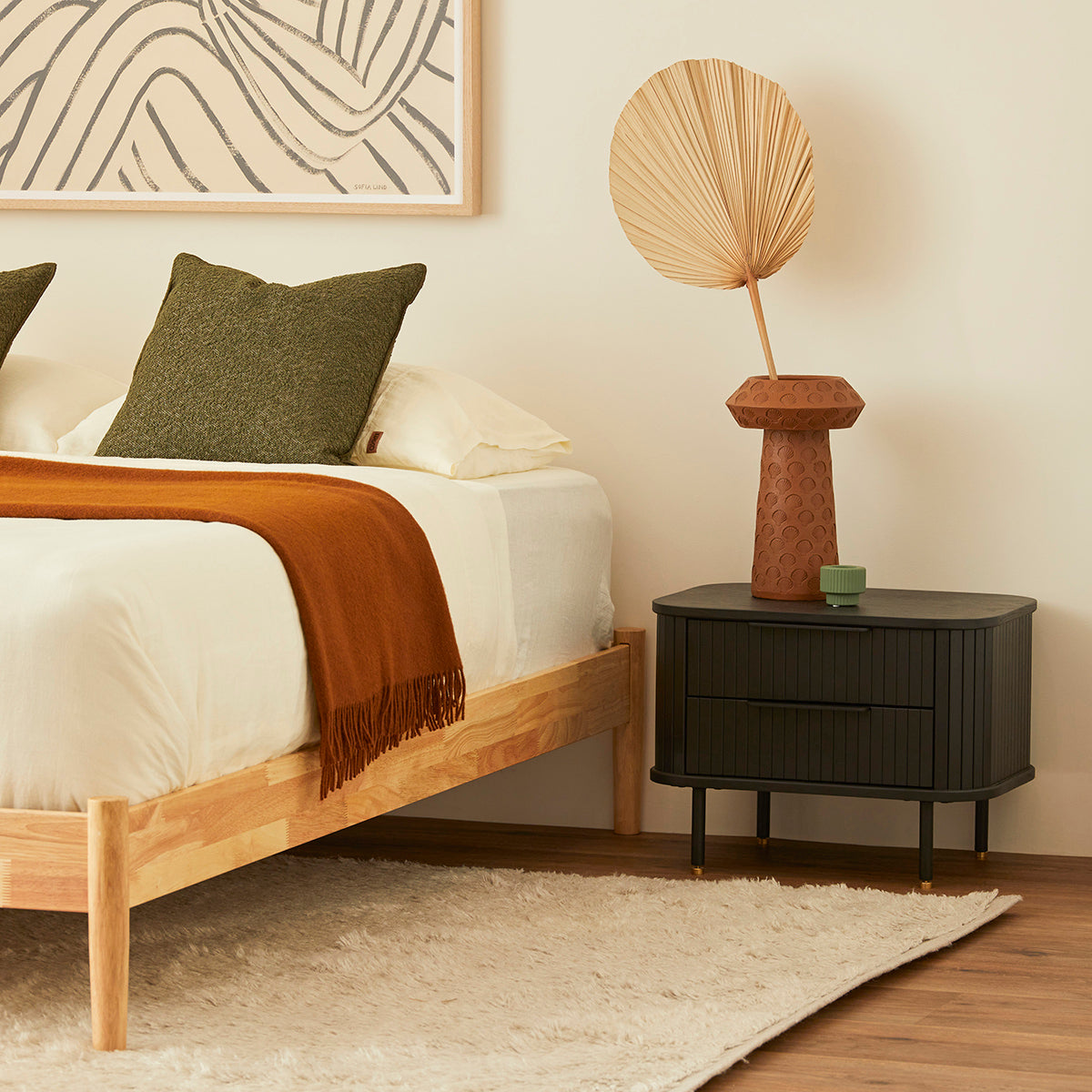 Rio Bedside Table (2 Drawer)