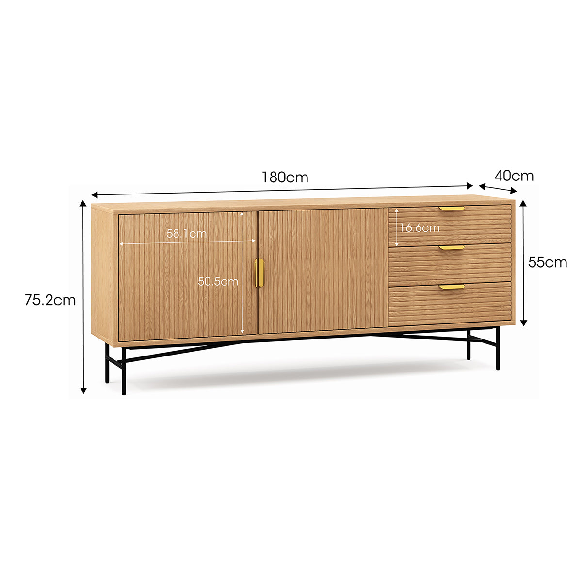 Marco Modern Ripple Sideboard