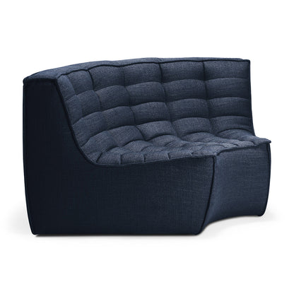 N701 Eco Fabric Round Corner Seater Sofa