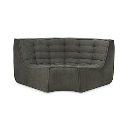 N701 Eco Fabric Round Corner Seater Sofa