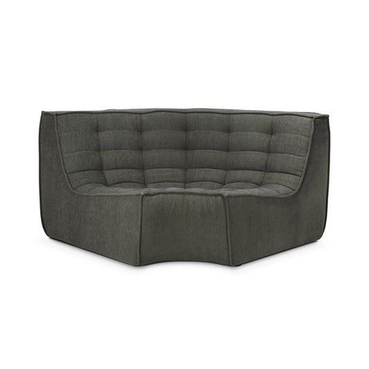 N701 Eco Fabric Round Corner Seater Sofa