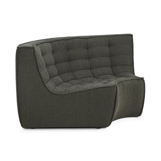 N701 Eco Fabric Round Corner Seater Sofa