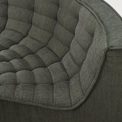 N701 Eco Fabric Round Corner Seater Sofa