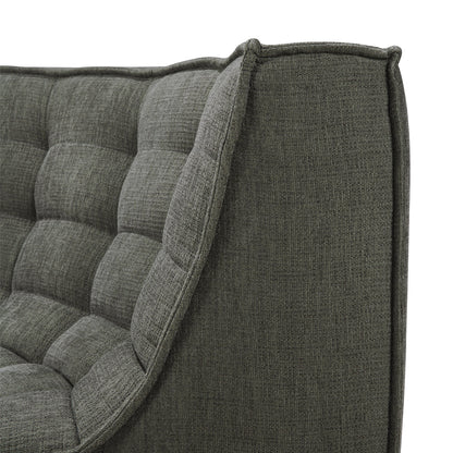 N701 Eco Fabric Round Corner Seater Sofa