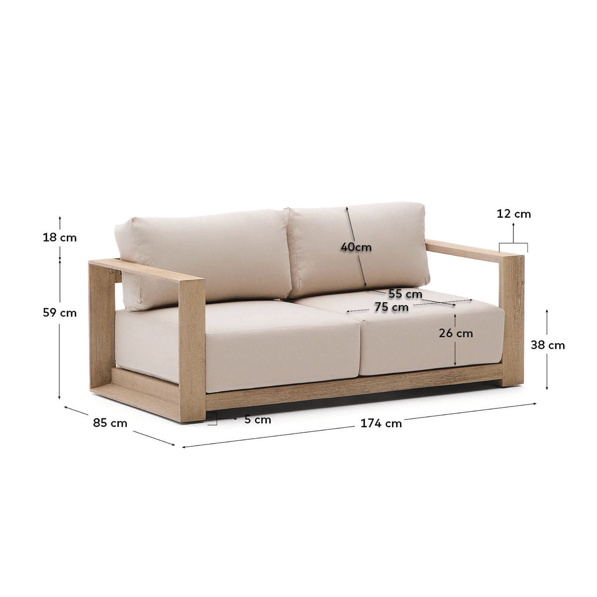 Ambra 2 Seat Sofa