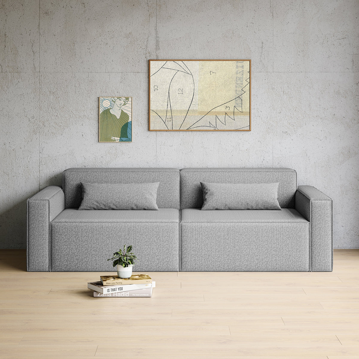 Mix Fabric Right Arm Sofa