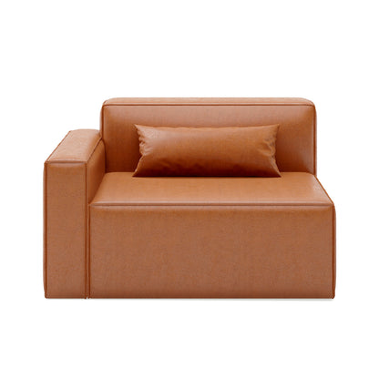 Mix Leatherette Left Arm Sofa