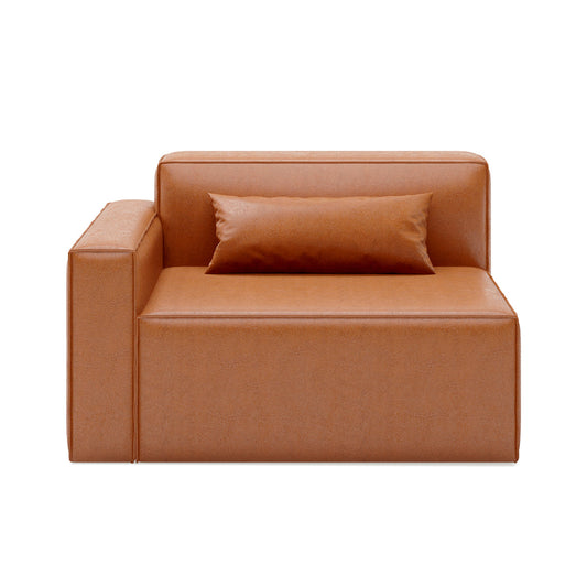 Mix Leatherette Left Arm Sofa