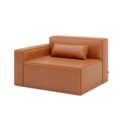 Mix Leatherette Left Arm Sofa