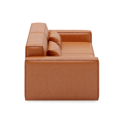 Mix Leatherette Left Arm Sofa