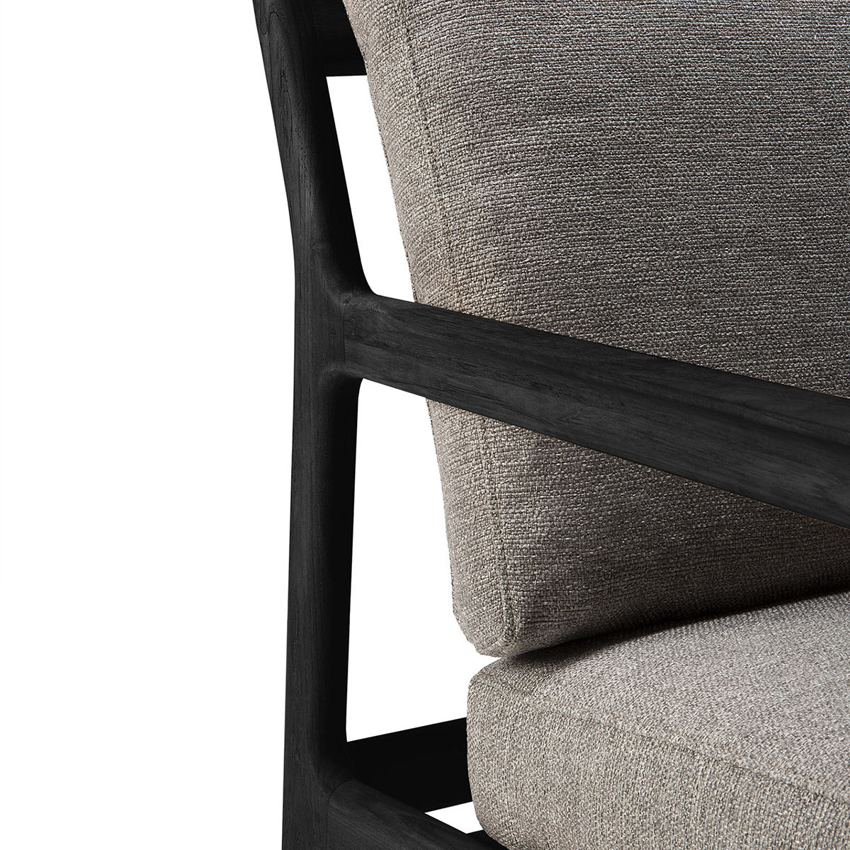 Jack Outdoor Fabric 3 Seater Sofa (Teak Black, Mocha)