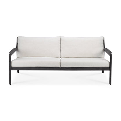 Jack Outdoor Fabric 3 Seater Sofa (Teak Black, Off White)