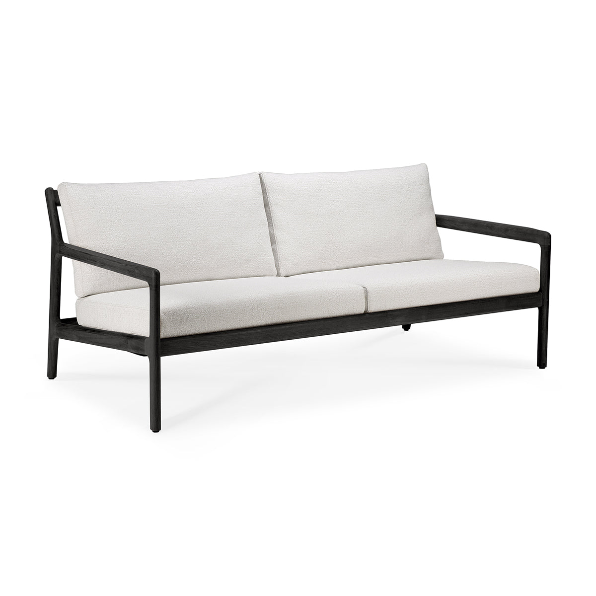 Jack Outdoor Fabric 3 Seater Sofa (Teak Black, Off White)