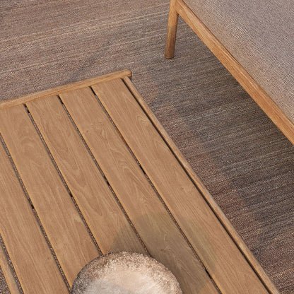 Jack Outdoor Fabric 3 Seater Sofa (Teak, Mocha)