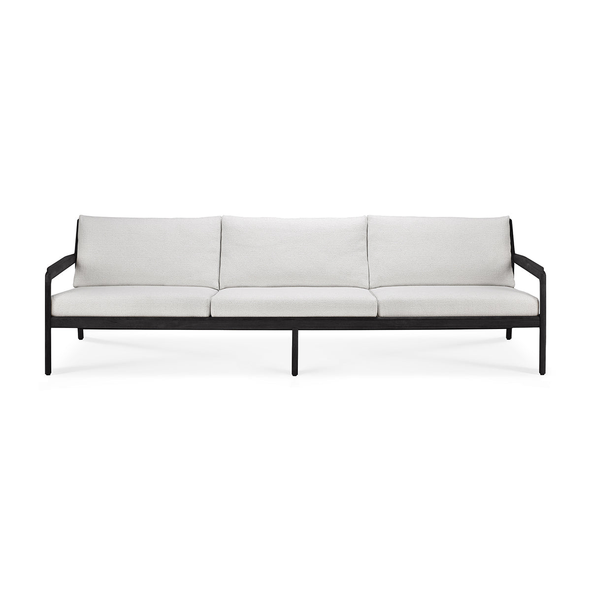 Jack Outdoor Fabric 4 Seater Sofa (Teak Black, Off White)