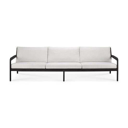Jack Outdoor Fabric 4 Seater Sofa (Teak Black, Off White)