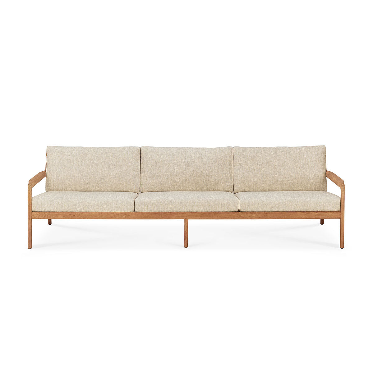 Jack Outdoor Fabric 4 Seater Sofa (Teak, Natural)