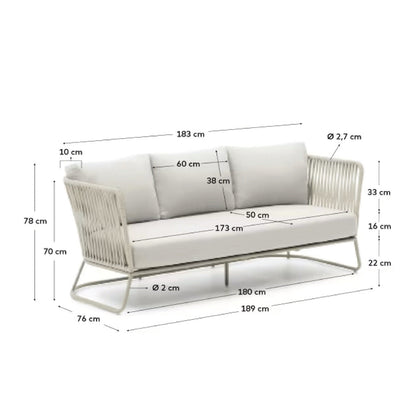 Saconca Outdoor 3 Seat Sofa
