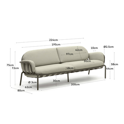 Joncols Outdoor 3 Seat Sofa
