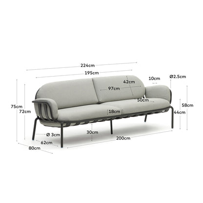 Joncols Outdoor 3 Seat Sofa