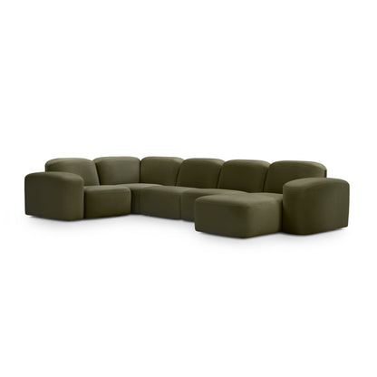 Muse 5 Piece LAF Chaise Modular Sofa
